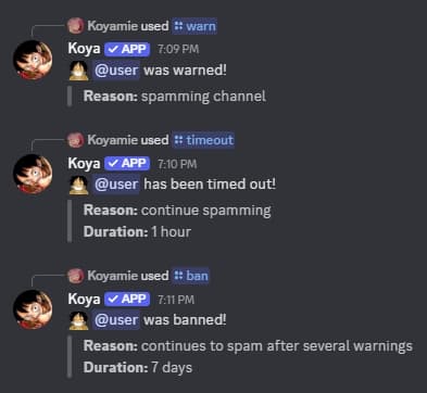 Koya Discord bot moderation and auto-mod dashboard