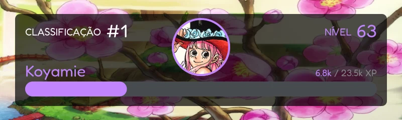 Cartão de rank de Koyamie, nível 63, rank #1