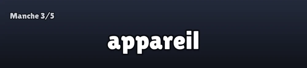 Manche de Spell Race, mot à taper : appareil