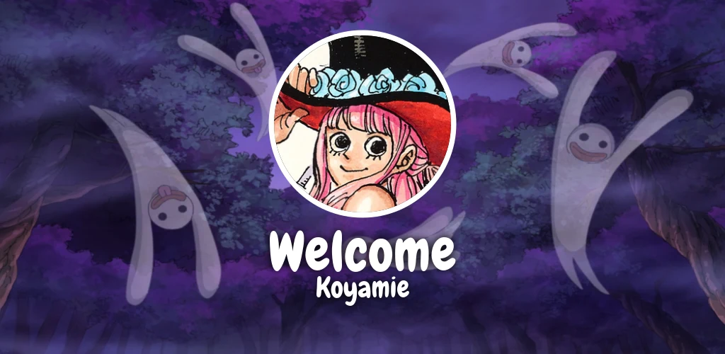 Welcome card for Koyamie