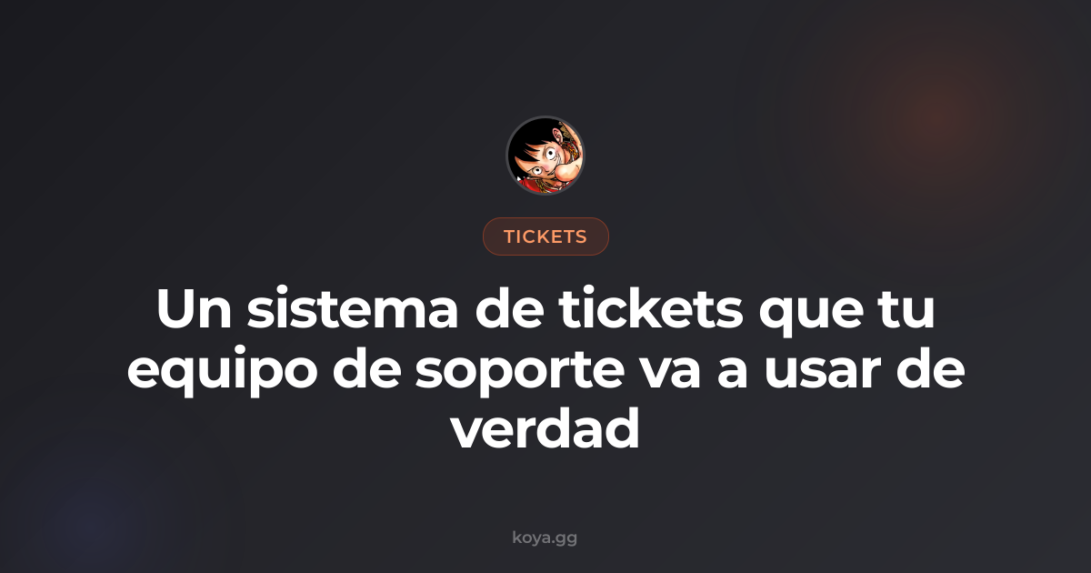 Bot de tickets Discord: abre tickets de soporte en un clic